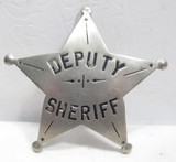 STOCK DEPUTY SHERIFF 5-POINT
BALL STAR BADGE from COLLECTING TEXAS – from the GEORGE JACKSON COLLECTION - 1 of 4