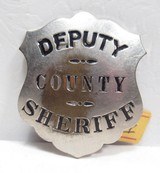 DEPUTY SHERIFF COUNTY SHIELD BADGE from COLLECTING TEXAS – from the GEORGE JACKSON COLLECTION - 1 of 6