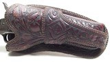 NICE TOOLED JOCKSTRAP HOLSTER from COLLECTING TEXAS – MADE for 5 1/2” BARREL COLT S.A.A. REVOLVER by S.D. MYRES of EL PASO, TEXAS - 2 of 8
