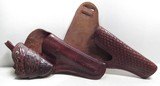 3 GOOD TEXAS MARKED HOLSTERS from COLLECTING TEXAS – FOR: S&W CHIEF’S MODEL – 1911 .45 AUTO – COLT S.A.A. 4 3/4” REVOLVER