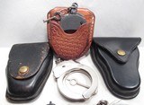 7 PAIR of HANDCUFFS with KEYS and 3 LEATHER CASES from COLLECTING TEXAS - 2 of 6