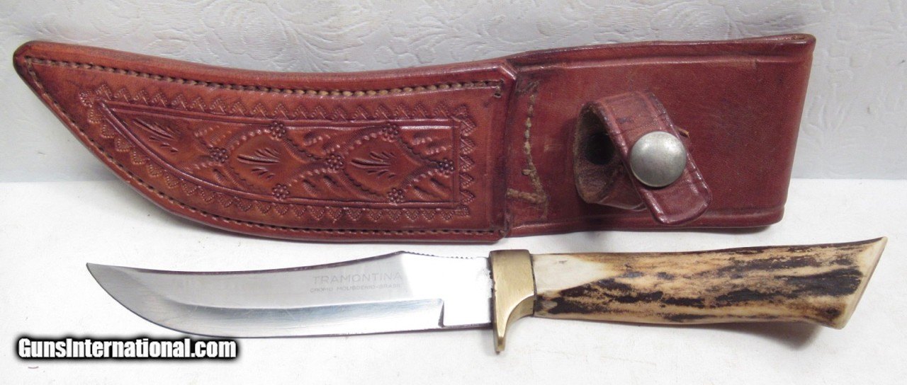 Knife - Tramontina Cromo Molibdenio Hunting Knife with Sheath – Sold  Outright