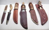 GROUP of 6 STAG HANDLE KNIVES from COLLECTING TEXAS - 1 of 24