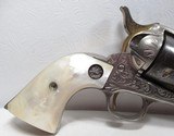 FINE FACTORY ENGRAVED 110 YEAR-OLD COLT S.A.A. REVOLVER from COLLECTING TEXAS – NICKEL with GOLD TRIM – SHIPPED to H&D FOLSOM ARMS Co. in 1912 - 8 of 21