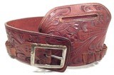 GROUP of 13 TOTAL BELTS and BUSCADEROS from COLLECTING TEXAS – H.H. HEISER, A.E. NELSON, RED MUELLER, COLORADO SADDLERY, GEO. LAWRENCE, ETC. - 7 of 25