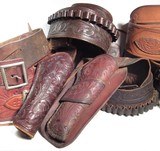 GROUP of 13 TOTAL BELTS and BUSCADEROS from COLLECTING TEXAS – H.H. HEISER, A.E. NELSON, RED MUELLER, COLORADO SADDLERY, GEO. LAWRENCE, ETC. - 4 of 25