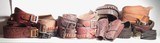GROUP of 13 TOTAL BELTS and BUSCADEROS from COLLECTING TEXAS – H.H. HEISER, A.E. NELSON, RED MUELLER, COLORADO SADDLERY, GEO. LAWRENCE, ETC. - 1 of 25