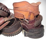 GROUP of 13 TOTAL BELTS and BUSCADEROS from COLLECTING TEXAS – H.H. HEISER, A.E. NELSON, RED MUELLER, COLORADO SADDLERY, GEO. LAWRENCE, ETC. - 5 of 25