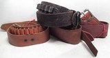 GROUP of 32 CARTRIDGE BELTS from COLLECTING TEXAS – MULTIPLE SIZES, CALIBERS, and MAKERS – MARKED and UNMARKED - 20 of 22