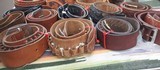 GROUP of 32 CARTRIDGE BELTS from COLLECTING TEXAS – MULTIPLE SIZES, CALIBERS, and MAKERS – MARKED and UNMARKED - 9 of 22
