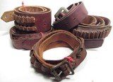 GROUP of 32 CARTRIDGE BELTS from COLLECTING TEXAS – MULTIPLE SIZES, CALIBERS, and MAKERS – MARKED and UNMARKED - 13 of 22