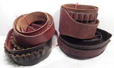 GROUP of 32 CARTRIDGE BELTS from COLLECTING TEXAS – MULTIPLE SIZES, CALIBERS, and MAKERS – MARKED and UNMARKED - 15 of 22
