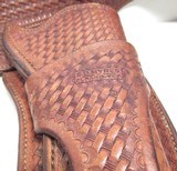 TWO TEXAS MADE GUN RIGS from COLLECTING TEXAS – S.D. MYRES BASKET WEAVE STYLE RIG – TOOLED RIG for COLT S.A.A. REVOLVER - 10 of 13