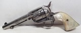 FINE FACTORY ENGRAVED COLT S.A.A. 45 REVOLVER from COLLECTING TEXAS – HELFRICHT ERA – MADE 1904 – TEXAS GUN - 4 of 17