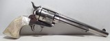 FINE ANTIQUE COLT S.A.A. 44-40 REVOLVER from COLLECTING TEXAS – MADE 1891 – 7 1/2” BARREL – NICKEL FINISH - 1 of 18