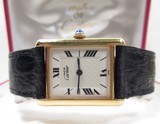 FINE CARTIER “TANK MUST” WATCH from COLLECTING TEXAS – ORIGINAL FACTORY BOX with ALL PAPERS - 2 of 9