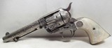 FINE NEW YORK ENGRAVED COLT SINGLE ACTION ARMY REVOLVER from COLLECTING TEXAS – 124 YEARS-OLD – ONE GUN SHIPMENT - 1 of 19