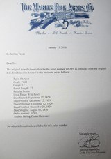 L. C. SMITH 12 GAUGE “LONG RANGE WILD FOWL” SHOTGUN from COLLECTING TEXAS – SHIPPED to HOUSTON, TEXAS in 1930 - 23 of 23