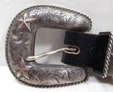 SUNSET TRAILS RANGER BUCKLE SET SOLD by CURIOUS GEORGE of ASPEN, COLORADO from COLLECTING TEXAS – 3-PIECE SET in STERLING SILVER and 10K GOLD - 3 of 12