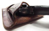 NICE SINGLE LOOP TOOLED FLORAL PATTERN HOLSTER with CATTLE RANCH MARK from COLLECTING TEXAS - 6 of 9