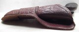 NICE SINGLE LOOP TOOLED FLORAL PATTERN HOLSTER with CATTLE RANCH MARK from COLLECTING TEXAS - 7 of 9