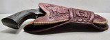 VERY NICE SINGLE LOOP TOOLED HOLSTER from COLLECTING TEXAS – FITS COLT S.A.A. REVOLVER with 4 3/4” BARREL - 4 of 8