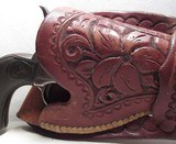 VERY NICE SINGLE LOOP TOOLED HOLSTER from COLLECTING TEXAS – FITS COLT S.A.A. REVOLVER with 4 3/4” BARREL - 2 of 8