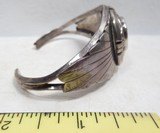 NATIVE AMERICAN BRACELET with TURQUOISE STONE from COLLECTING TEXAS – MARKED “STERLING – G. REEVES” - 2 of 6