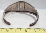 NATIVE AMERICAN BRACELET with TURQUOISE STONE from COLLECTING TEXAS – MARKED “STERLING – G. REEVES” - 3 of 6