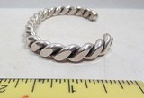 SILVER NATIVE AMERICAN HEAVY ROPE STYLE BRACELET from COLLECTING TEXAS - 4 of 5