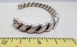SILVER NATIVE AMERICAN HEAVY ROPE STYLE BRACELET from COLLECTING TEXAS - 2 of 5