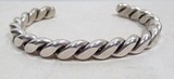 SILVER NATIVE AMERICAN HEAVY ROPE STYLE BRACELET from COLLECTING TEXAS - 1 of 5