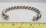 SILVER NATIVE AMERICAN HEAVY ROPE STYLE BRACELET from COLLECTING TEXAS - 3 of 5