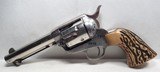 NICE COLT 45 SINGLE ACTION ARMY REVOLVER from COLLECTING TEXAS – NICKEL with NICE OLD JIG BONE GRIPS – MISSOURI SHIPPED in 1902 - 1 of 18