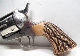NICE COLT 45 SINGLE ACTION ARMY REVOLVER from COLLECTING TEXAS – NICKEL with NICE OLD JIG BONE GRIPS – MISSOURI SHIPPED in 1902 - 2 of 18