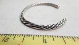 SET of 3 ROPE STYLE SILVER BRACELETS from COLLECTING TEXAS - 3 of 13