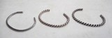SET of 3 ROPE STYLE SILVER BRACELETS from COLLECTING TEXAS - 1 of 13