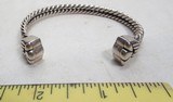 “STERLING” MARKED DOUBLE-ROPE DESIGN SILVER BRACELET from COLLECTING TEXAS - 4 of 7