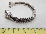 “STERLING” MARKED DOUBLE-ROPE DESIGN SILVER BRACELET from COLLECTING TEXAS - 5 of 7