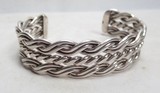 NICE HEAVY “STERLING” MARKED SILVER BRACELET from COLLECTING TEXAS - 1 of 8