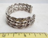 NICE HEAVY “STERLING” MARKED SILVER BRACELET from COLLECTING TEXAS - 3 of 8