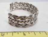 NICE HEAVY “STERLING” MARKED SILVER BRACELET from COLLECTING TEXAS - 5 of 8