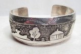 VERY NICE WESTERN THEMED SILVER BRACELET from COLLECTING TEXAS – MARKED “STERLING” - 2 of 10