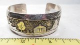 VERY NICE WESTERN THEMED SILVER BRACELET from COLLECTING TEXAS – MARKED “STERLING” - 4 of 10
