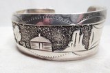 VERY NICE WESTERN THEMED SILVER BRACELET from COLLECTING TEXAS – MARKED “STERLING” - 1 of 10