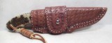 CUSTOM HANDMADE KNIFE by GARY HICKS from COLLECTING TEXAS – RAM’S HORN and HAND FILE WORK with ORIGINAL SHEATH - 14 of 20