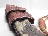 CUSTOM HANDMADE KNIFE by GARY HICKS from COLLECTING TEXAS – RAM’S HORN and HAND FILE WORK with ORIGINAL SHEATH - 19 of 20