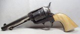 ANTIQUE ORIGINAL COLT S.A.A. 45 REVOLVER from COLLECTING TEXAS – MISSOURI SHIPPED in 1883 – IVORY GRIPS - FACTORY LETTER - 1 of 17