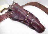NICE OLD DECORATED HOLSTER for COLT S.A.A. REVOLVER with 40” S.D. MYRES of EL PASO, TEXAS CARTRIDGE BELT from COLLECTING TEXAS - 5 of 10
