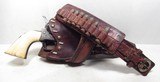 NICE OLD DECORATED HOLSTER for COLT S.A.A. REVOLVER with 40” S.D. MYRES of EL PASO, TEXAS CARTRIDGE BELT from COLLECTING TEXAS